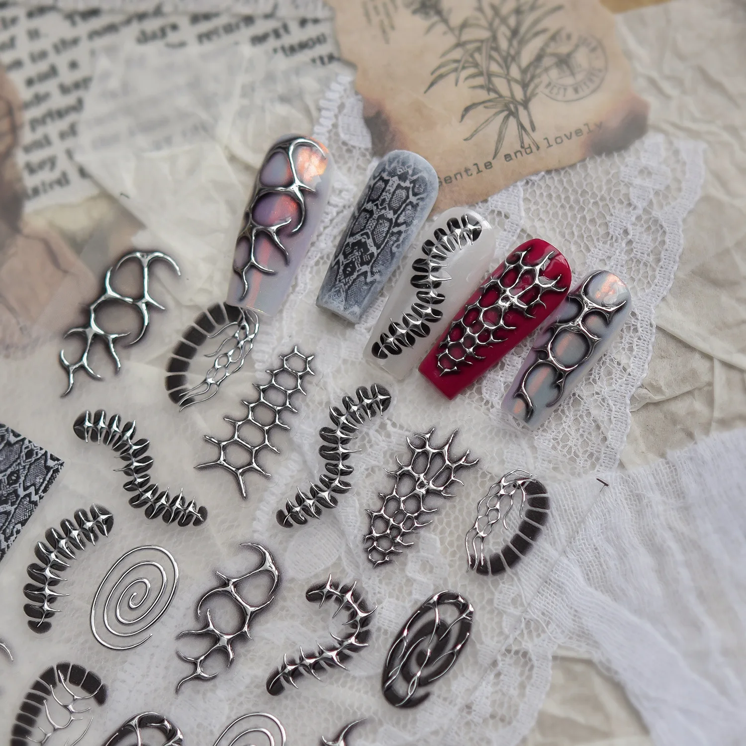 Autocollants pour ongles noirs - Nail Art Gothic avis et prix