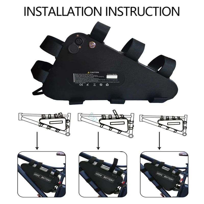 

48V 30Ah Triangle Battery Tes-la L-G Pack for Electric Bike 2000W 1500W 750W 500W