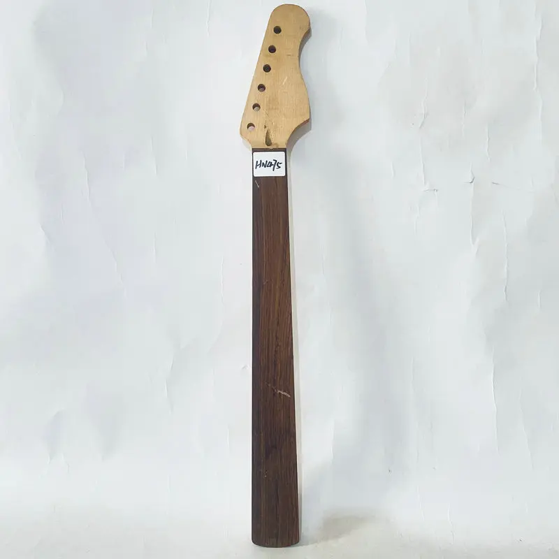 HN475 Unfinished ST Model Electric Guitar Neck for Strato Guitar Replace and DIY Fingerboard Uncut