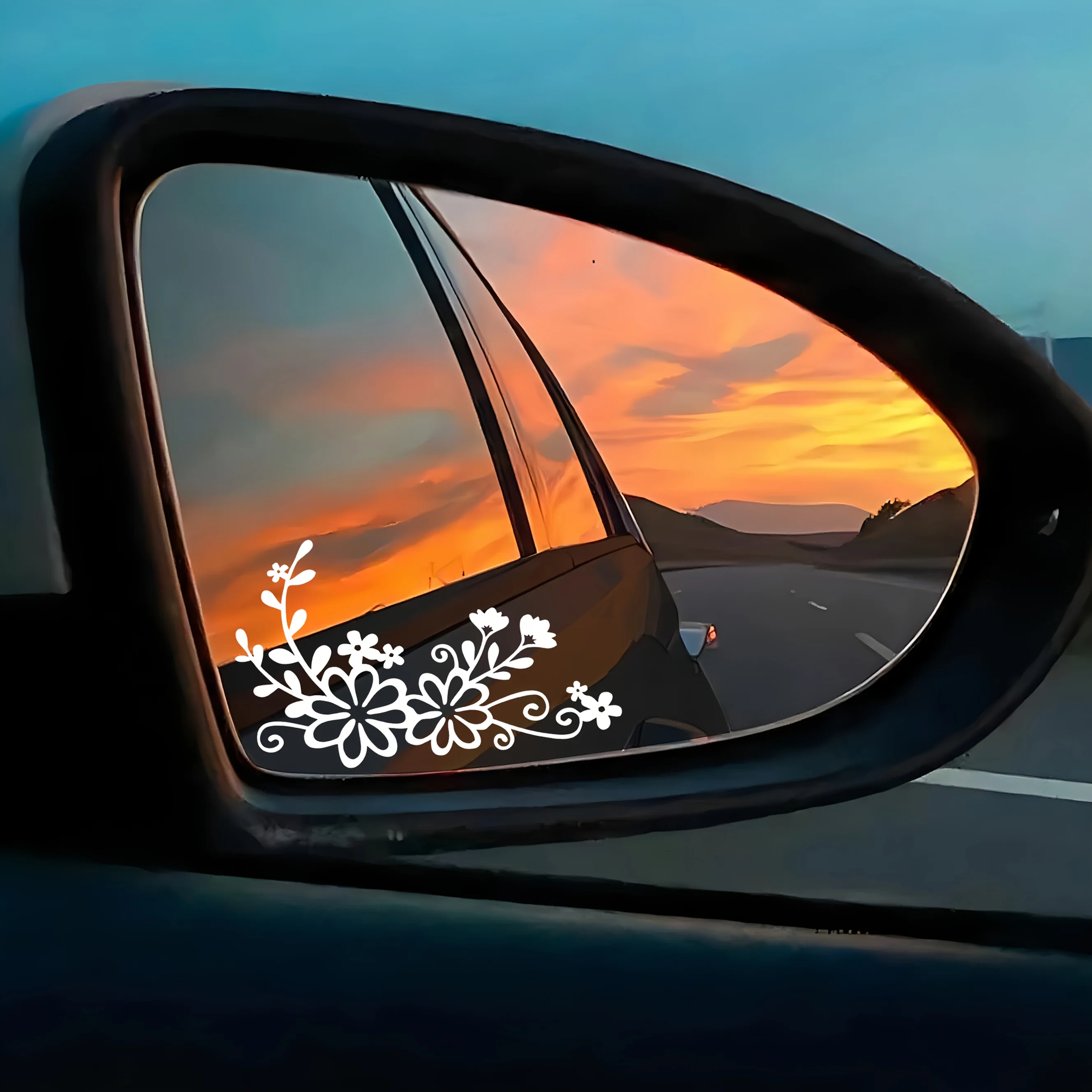 3Pcs/set Daisy Flower Waterproof Die-Cut Vinyl Stickers Decals for Motorcycle Helmet Car Window Laptop