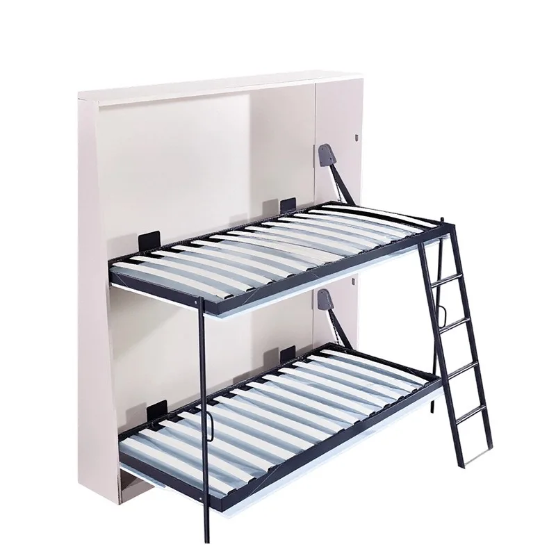 Integrated hidden wall bed balcony folding double-layer rollover board bed hardware accessories