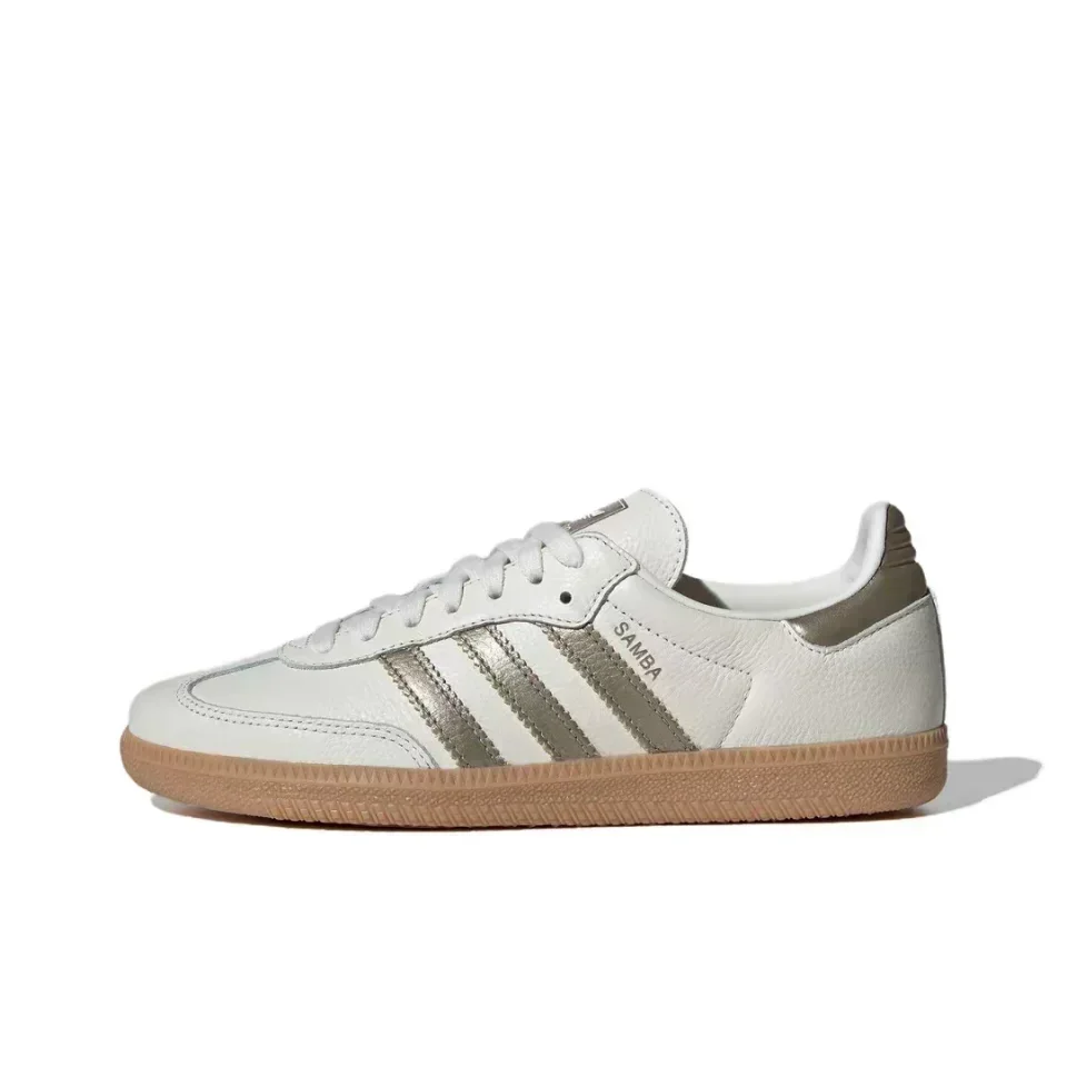 Adidas Samba OG Wonder Gold Metallic IG1964 Non-slip Wear-resistant Low-top Sneakers for Men and Women