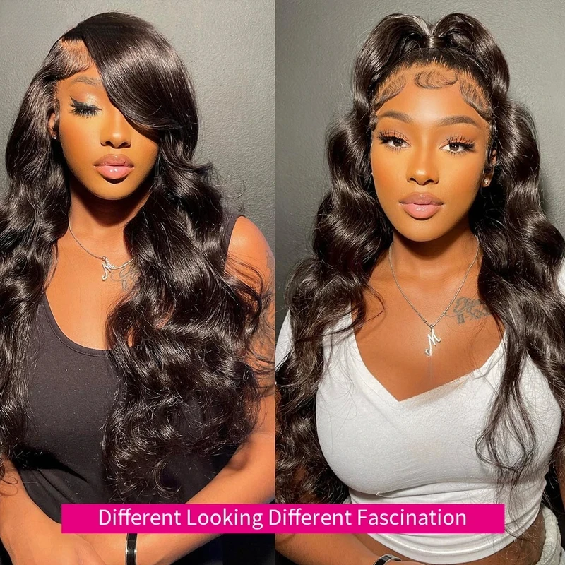 Natural Brazilian Human Hair Wigs for Women 13x4 HD Lace Wig with Body Wave 200% Density Brazilian Hair for Women Natural Look