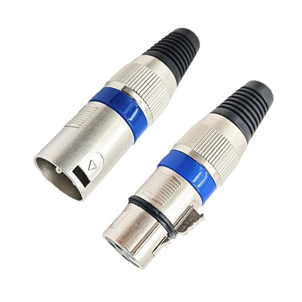 2PCS NG4S XLR 3-Pin Female Microphone Plug Professional Locking Audio Connector for Stage Studio