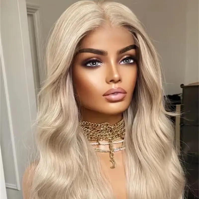 30 Inch Super Long Wave Wig 13x4 Free Part Ombre Blonde Highlight Lace Front Wig High Quality Synthetic Wig Small/Large Size Cap