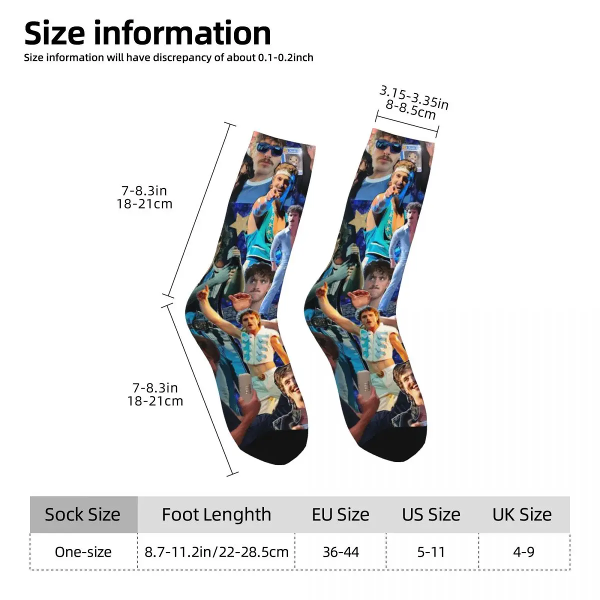 Benson Boone الأمريكية المغني الجوارب الترفيه جوارب الربيع المضادة للانزلاق الرجال الجوارب متوسطة لينة تصميم الدراجات الجوارب #4