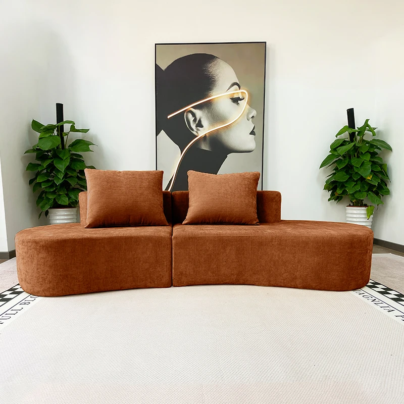Modern Luxury Living Room Sofa Sectional Set Furniture l Shape 2 3 Seater Curved Compression Boneless Modular Corduroy Designs