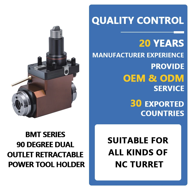 

Хорошо известный бренд BMT, 90-градусная задняя револьверная с двойным выходом для числового управления револьвером токарного станка