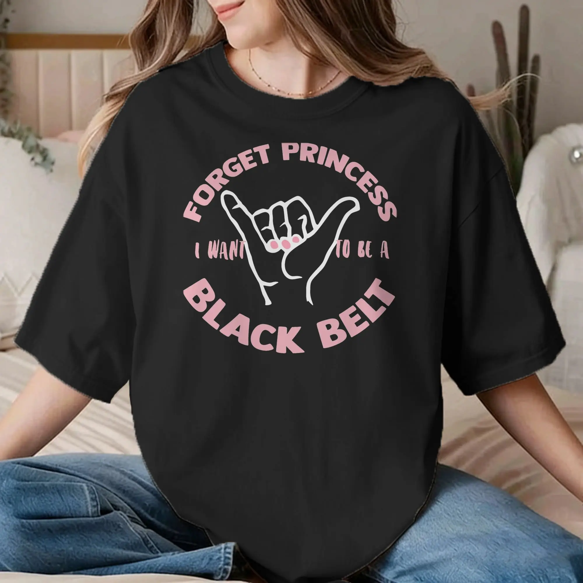 Vintage Jiu Jitsu BJJ Brazilian T-Shirt for Men Women Cotton T Shirts Forget Princess To Be A Black Belt Shirt Plus Size Clothes