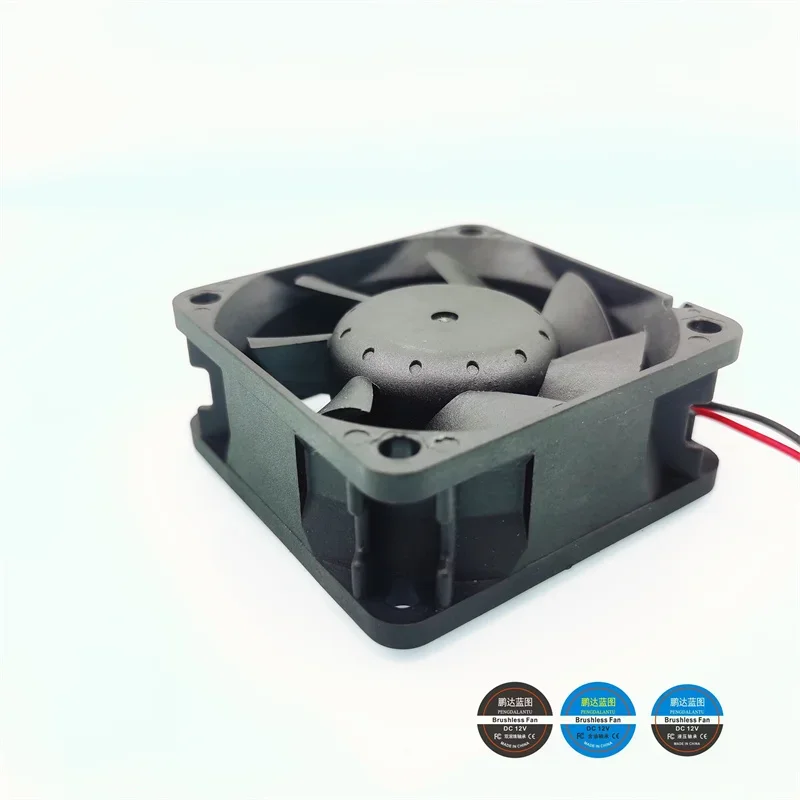 60*60*25mm New Pengda Blueprint 6025 Double Ball Bearing 12V 0.23A High RPM 6CM High Air Flow Cooling Fan