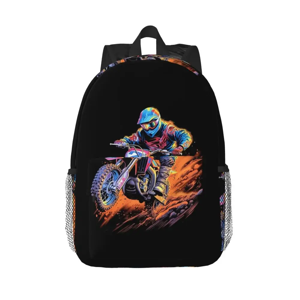 AliExpress NONE Motocross Dirt Bike In Action Backpack Daypack Large Capacity Boys Girls BookBag Shoulder Bags for Men Women Children School Bag