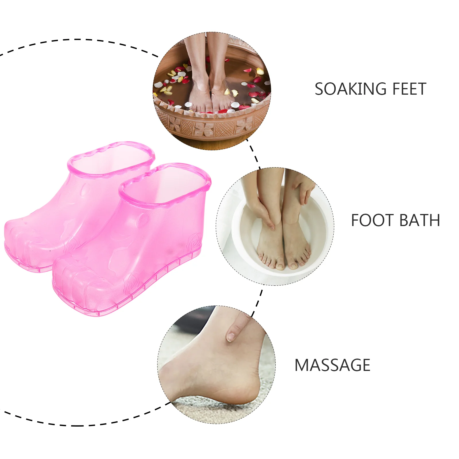 Foot Tub Feet Massager Soaking Slippers/house Shoes Spa Plastic Bath Pedicure Tubs for