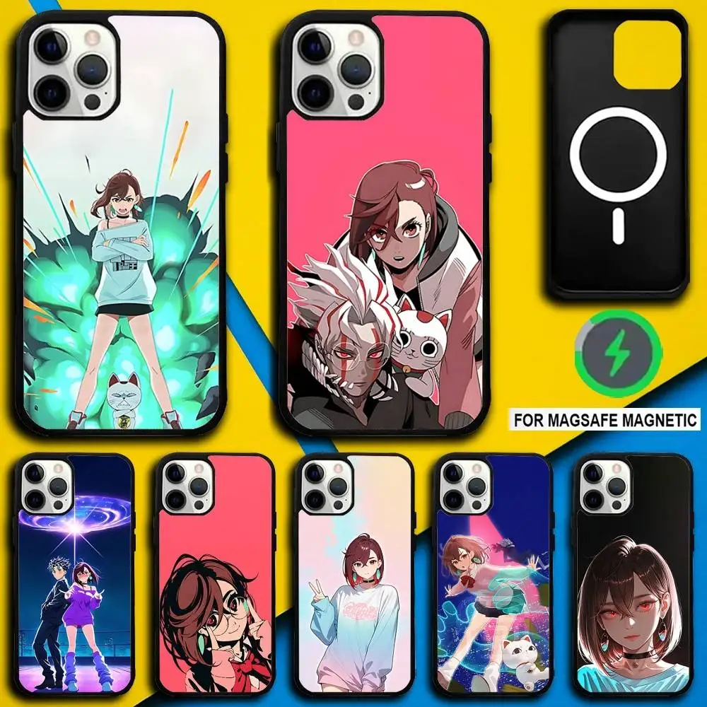 

Dandadan M-Momo Ayase Phone Case For iPhone 16,15,14,13,12,11,Pro,Max,Plus,Mini,SE4,E Magnetic Magsafe Wireless Charging