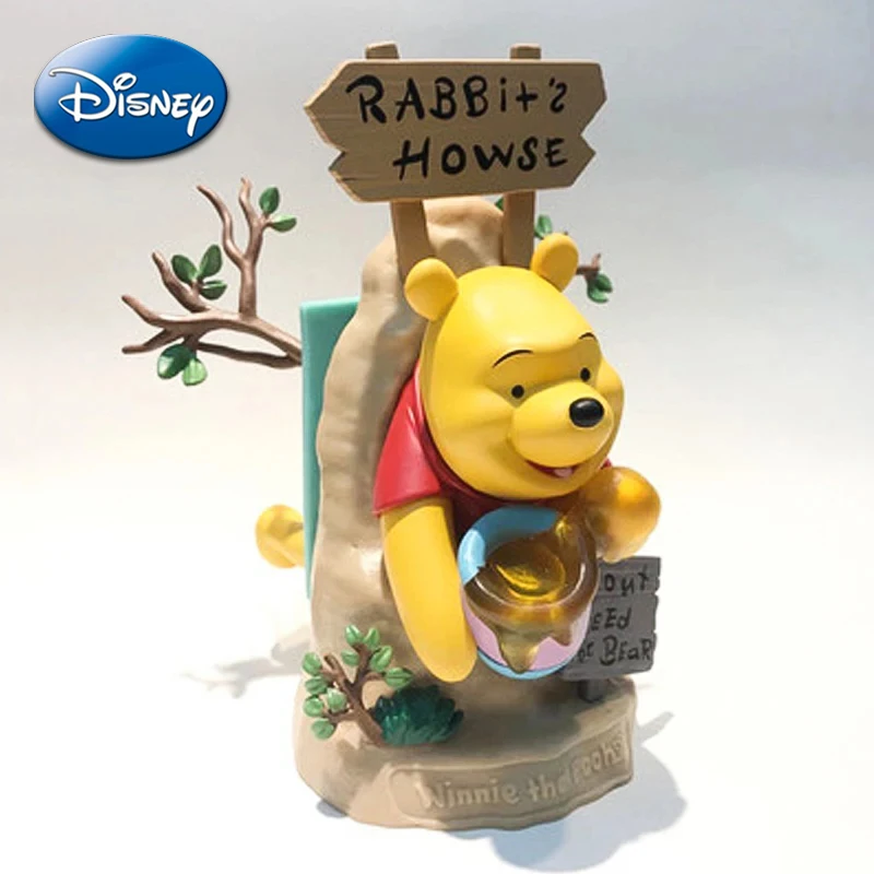 

Disney Pooh Bear Winnie Anime Action Figure Model Home Room Movable Scene Decoration Collection Doll CuteToy Kid Christmas Gifts