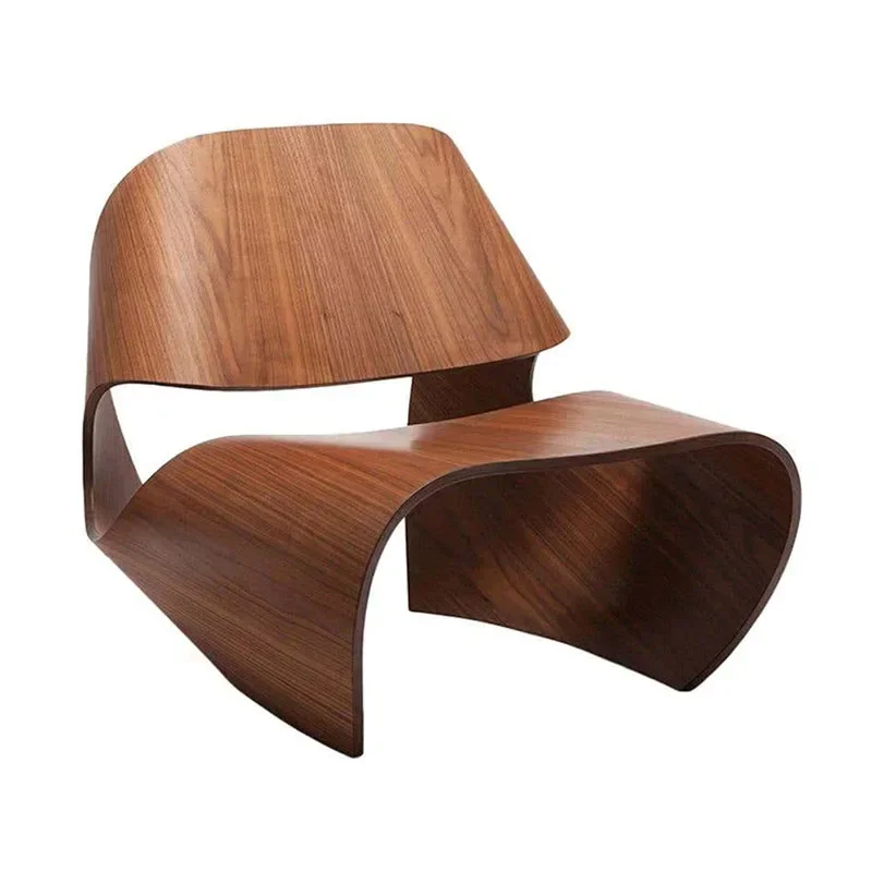 ~Y  Nordic designer creative leisure chair Art minimalist hollowed out knee chair Hotel lobby reception negotiation chair