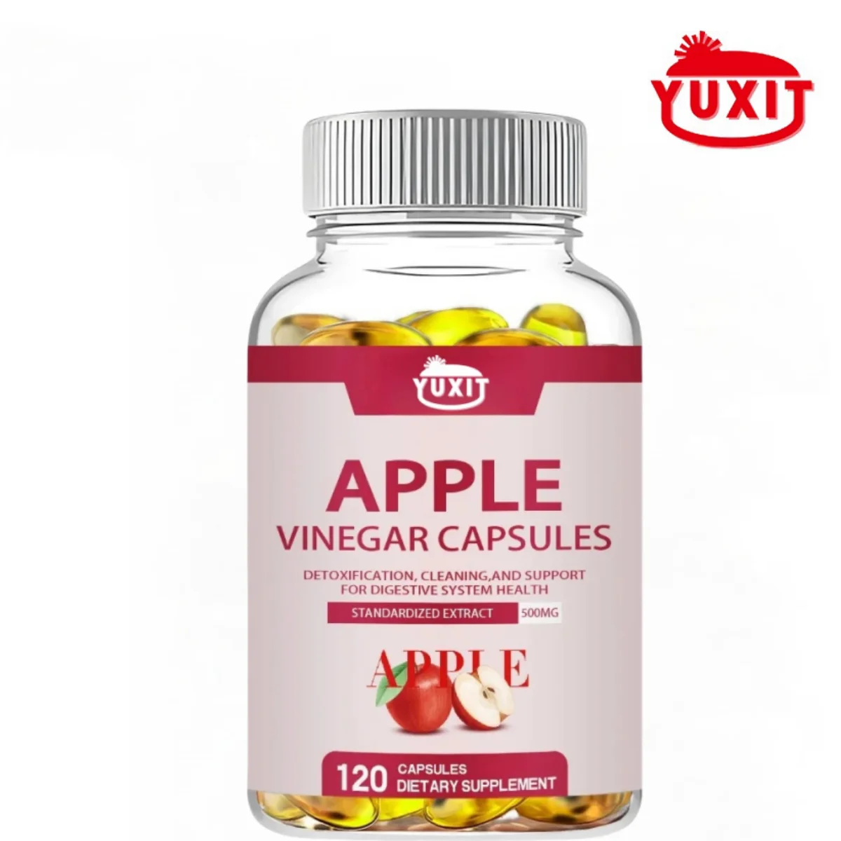 YUXIT  Minch Apple Cider Vinegar Capsules 400mg Max Natural Detox with Cinnamon Ginger Cayenne