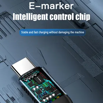 כבל טעינה מהיר במיוחד מסוג USB C PD240W 100W סוג C לאייפון 15 שיאומי MacBook Pro עם שבב E-Marker 10 best sales מטען c - №10