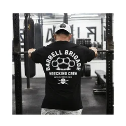 Koszulka męska z krótkim rękawem T T-Shirt z męską męską koszulką Fitness do biegania sportowa siłownia Unisex T-shirty za duże koszulki treningowe