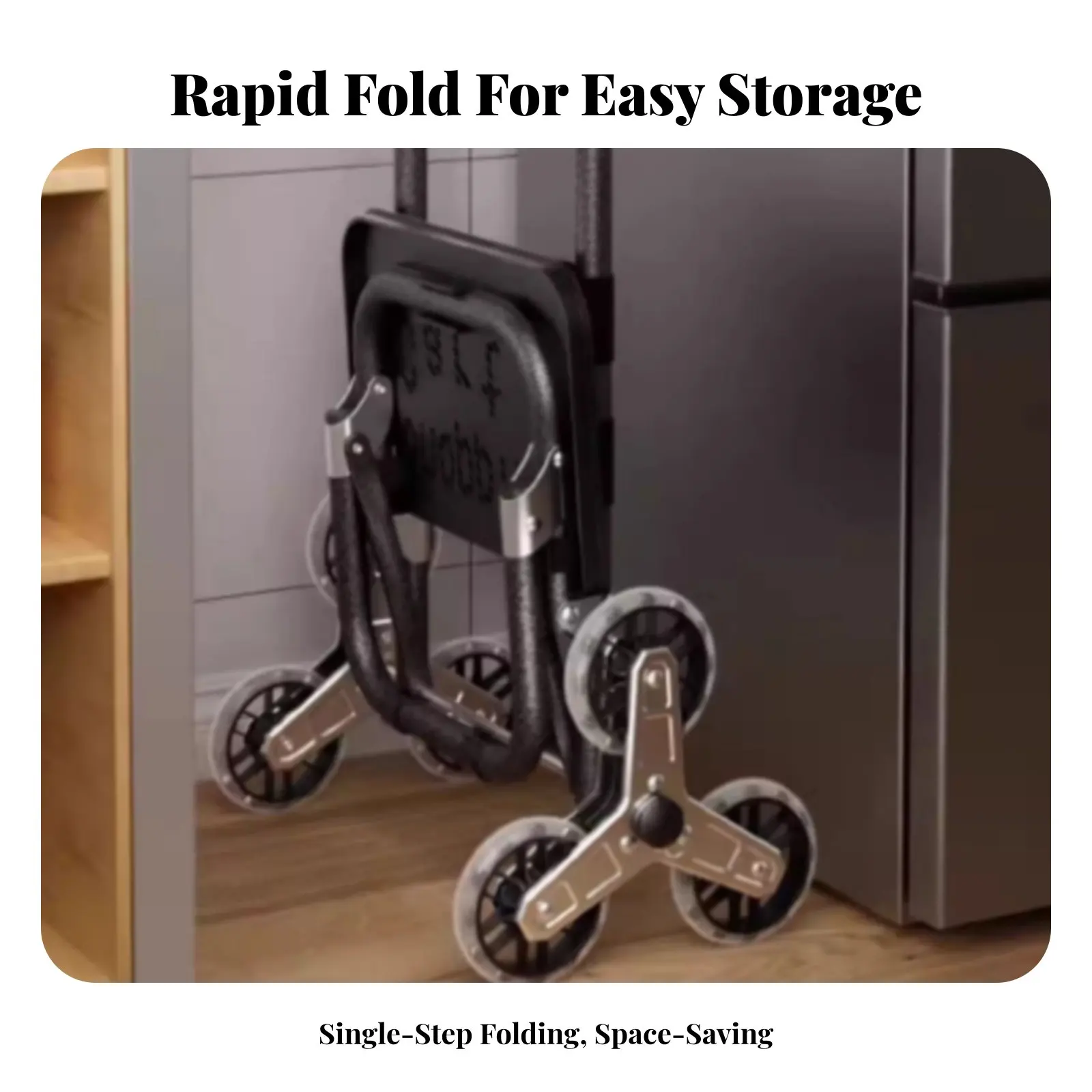 Stair-Climbing Shopping trolley Foldable Stair Climbing trolley Lightweight Multi-Functional for Shoppers, Supermarket, Laundry