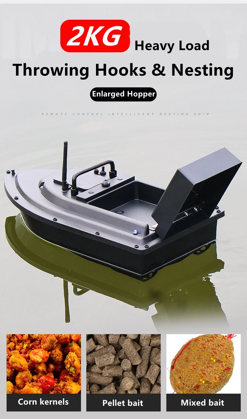 

One Key Cruise 500M Remote Control Fishing Bait Boat 2KG Load 3H LED Night Lights RC Nest Boat finder Nesting Boat Fishing Toys
