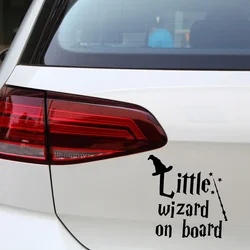 LITTLE WIZARD ON BOARD Rear Windshield Car Sticker Warning Vinyl Decals 17.8cm*17.5cm
