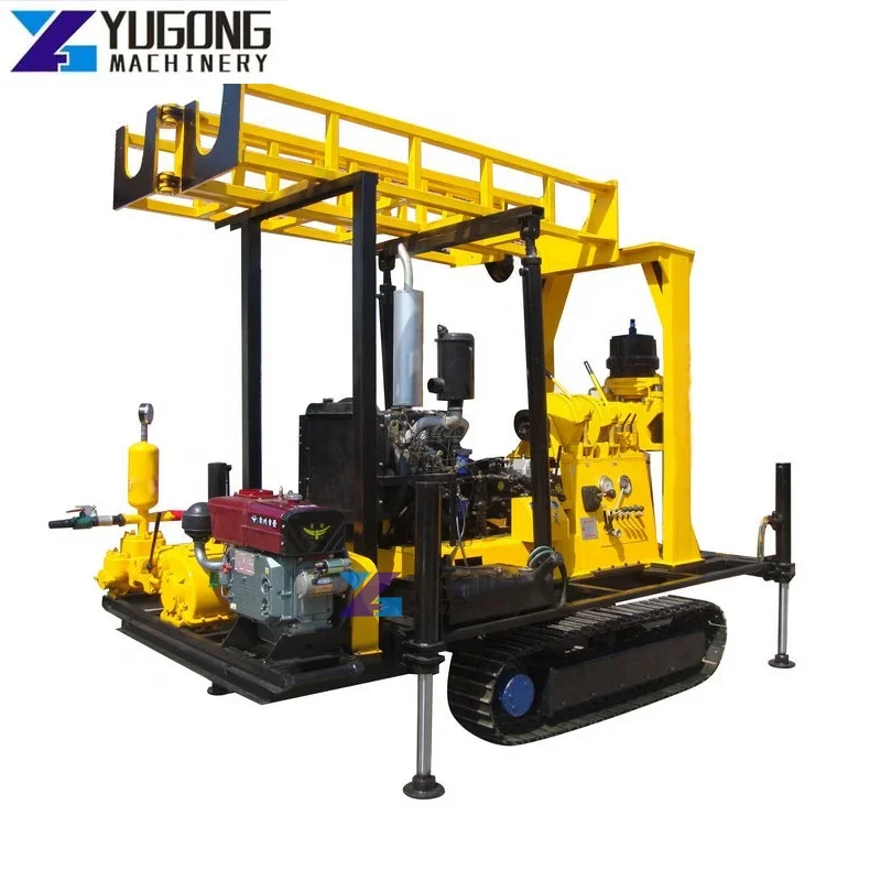 200 Meters Ground Borehole Water Well Drilling Machine Crawler Depth Diamond Rotary Core Water Well Drilling Rig Machine