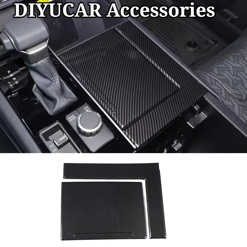 For Toyota Tundra Sequoia 2022-2026 ABS Carbon Fiber Car Center Console Cup Seat Panel Cover Trim Interior Car Accessories