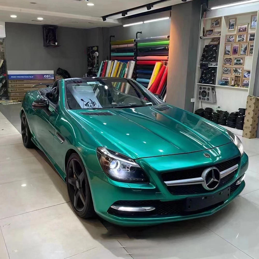 

Wrapmaster 5M/10M/18M Premium PVC Sticker Super Gloss Metallic Emerald Green Vehicle Film Car Wrap Material