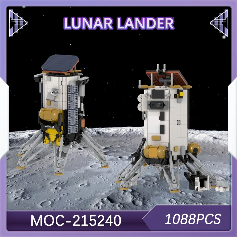 

1088PCS Space Technology Lunar Lander Building Block Model Brick Set Creative Gifts Desktop Decoration Collectibles MOC-215240