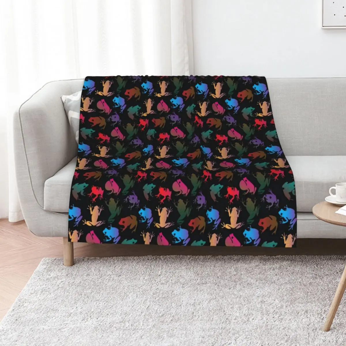 frogs Throw Blanket Long Lasting Soft Plush Blanket for Daily Use