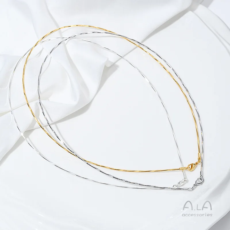 

Color 18K Gold-plated Silver-plated Batch Flower Memory Collar String Large Hole Pearl Hanging Pendant Necklace Ring DIY Collar.
