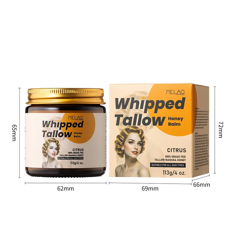 Deep Nourishing Beef Tallow Cream With Honey, Intense Moisturizing Balm For Dry Skin Softening & Smoothing Body Face Moisturizer