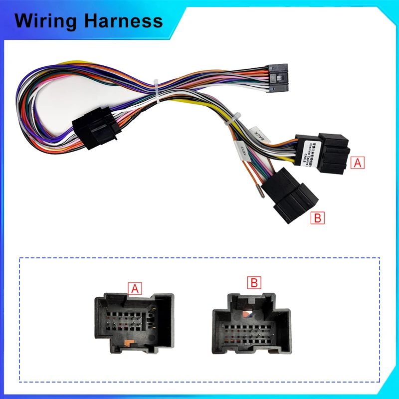 16pin Car Android Radio GPS Wiring Harness AdapterForChevrolet Aveo Captiva opel GT Spark Epica Kalos2din Stereo Plug Power
