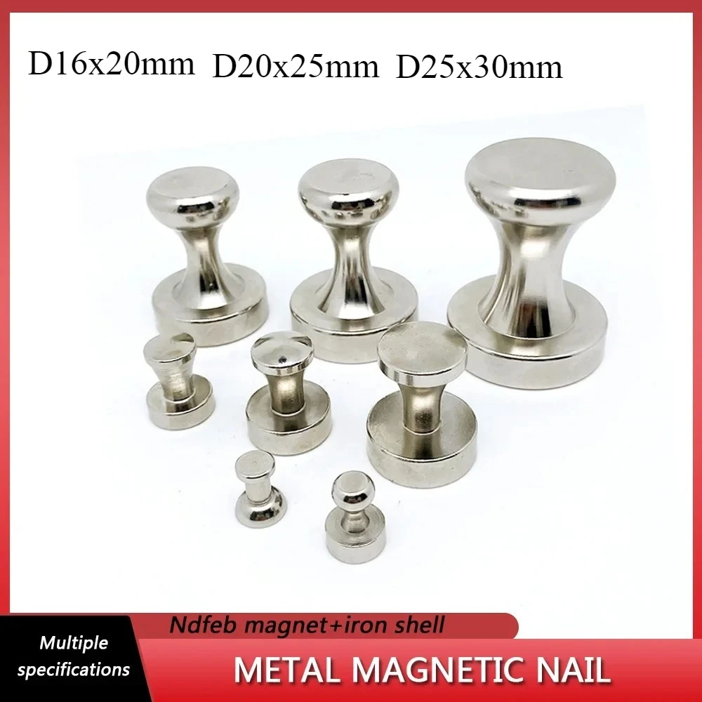 D16x20 Metal Magnetic Nails D20x25 Strong Magnetic Nails Fridge Pastes White Board Office Powerful Magnet Thumbtack D25x30