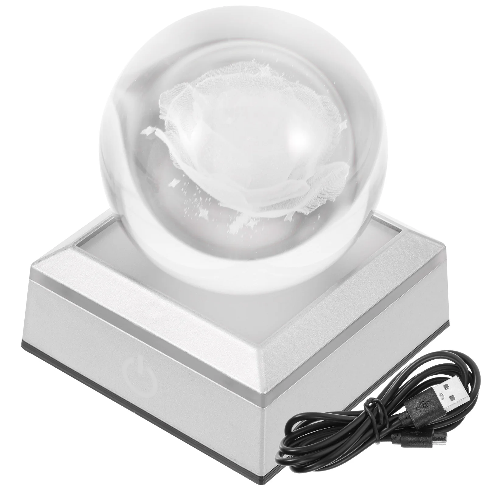 

Crystal Ball Inner Rose Premium Make Craft Modern Decor Item for Living Room Study Valentines Inner-Rose Crystal Ball