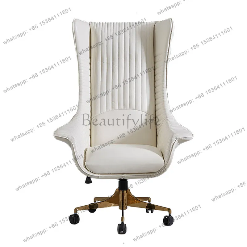 

Cowhide executive chair high-end Italian leather office home swivel chair
