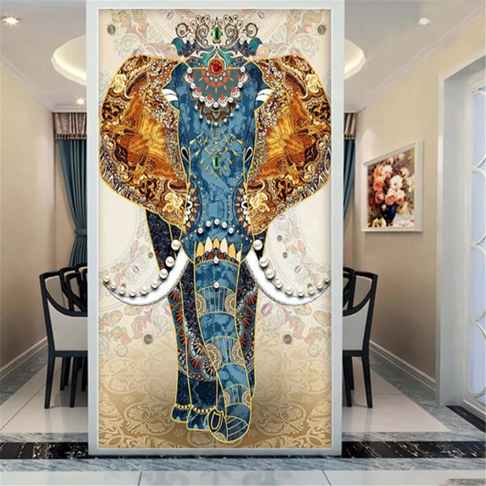Custom Southeast Asia Thai wallpaper for living room elephant tropical restaurant home decoration 3D wallpaper hotel decoration