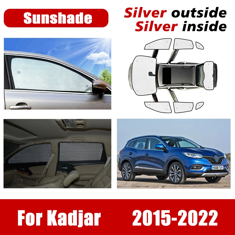 

Car Sun Visors Covers For Renault Kadjar 2016 2017 Accessories 2015~2022 Auto Sunscreen Window Anti-UV Sunshade Cover Protection