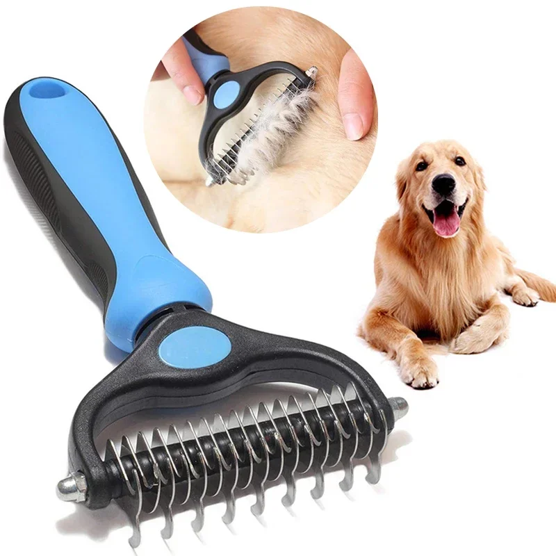 Épilateur professionnel pour animaux de compagnie, brosse démêlante pour chien, coupe-nœud de fourrure pour chiot, peigne pour chat, brosses de toilettage pour chiens, fournitures de perte