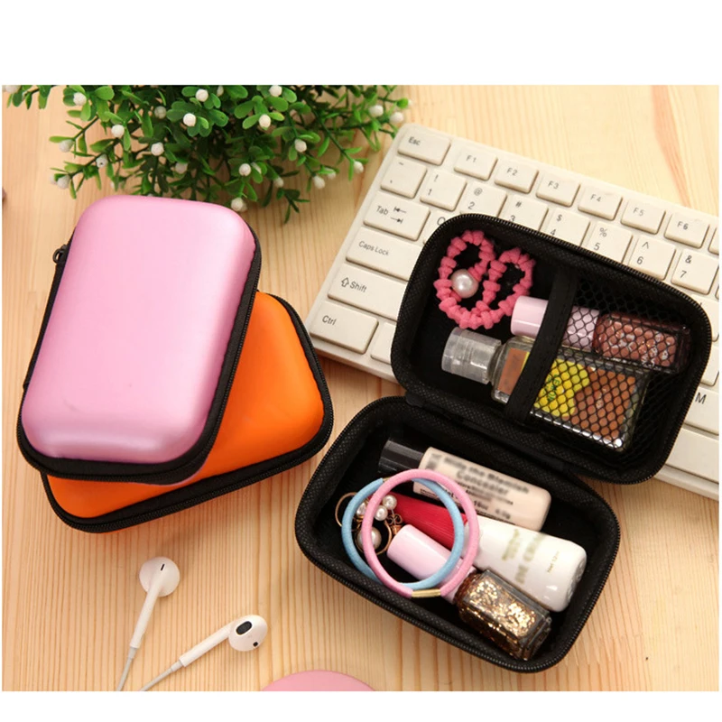 1~10PCS 6 Color EVA PU Mini Storage Bag Gadget Organizer Portable Case For Earphone