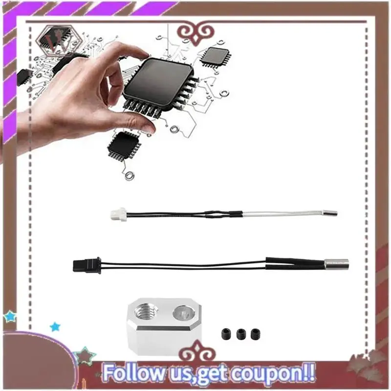 ABBG-For Prusa I3 MK4 الطارد كتلة تسخين الألومنيوم + قضيب تسخين + سلك حراري ملحقات طابعة ثلاثية الأبعاد