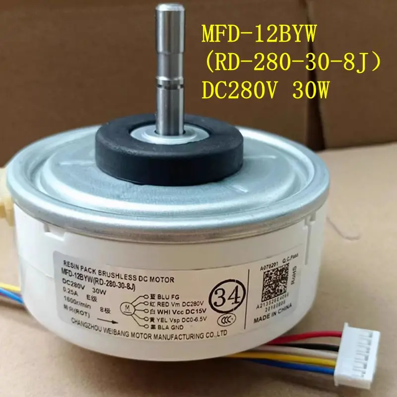 

For Fujitsu Air conditioning DC motor Fan MFD-12BYW (RD-280-30-8J）DC280V 30W parts