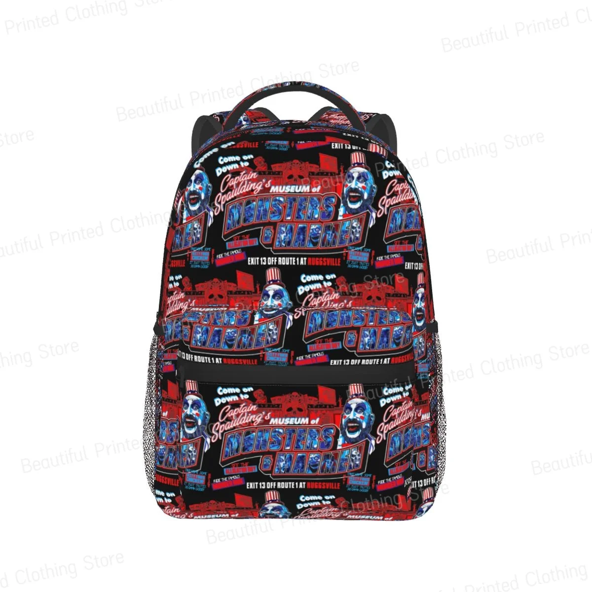 

Captain Spaulding Versatile Backpack Boys Girls Bookbag Monsters & Madmen Teenage school bag Daily portable bag