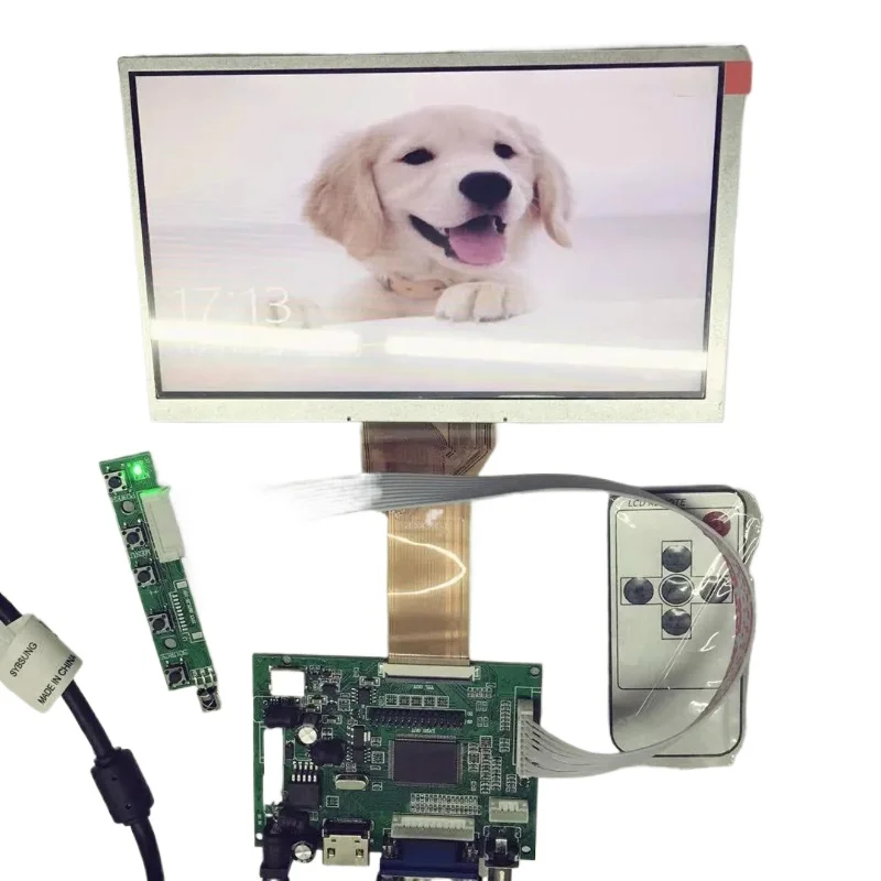 

7-дюймовая плата контроллера ЖК-дисплея TTL LVDS HDMI VGA 2AV 50 PIN ALLEEN Grupo voor AT070TN90 92 94 Ondersteuning Automatisch raspberry
