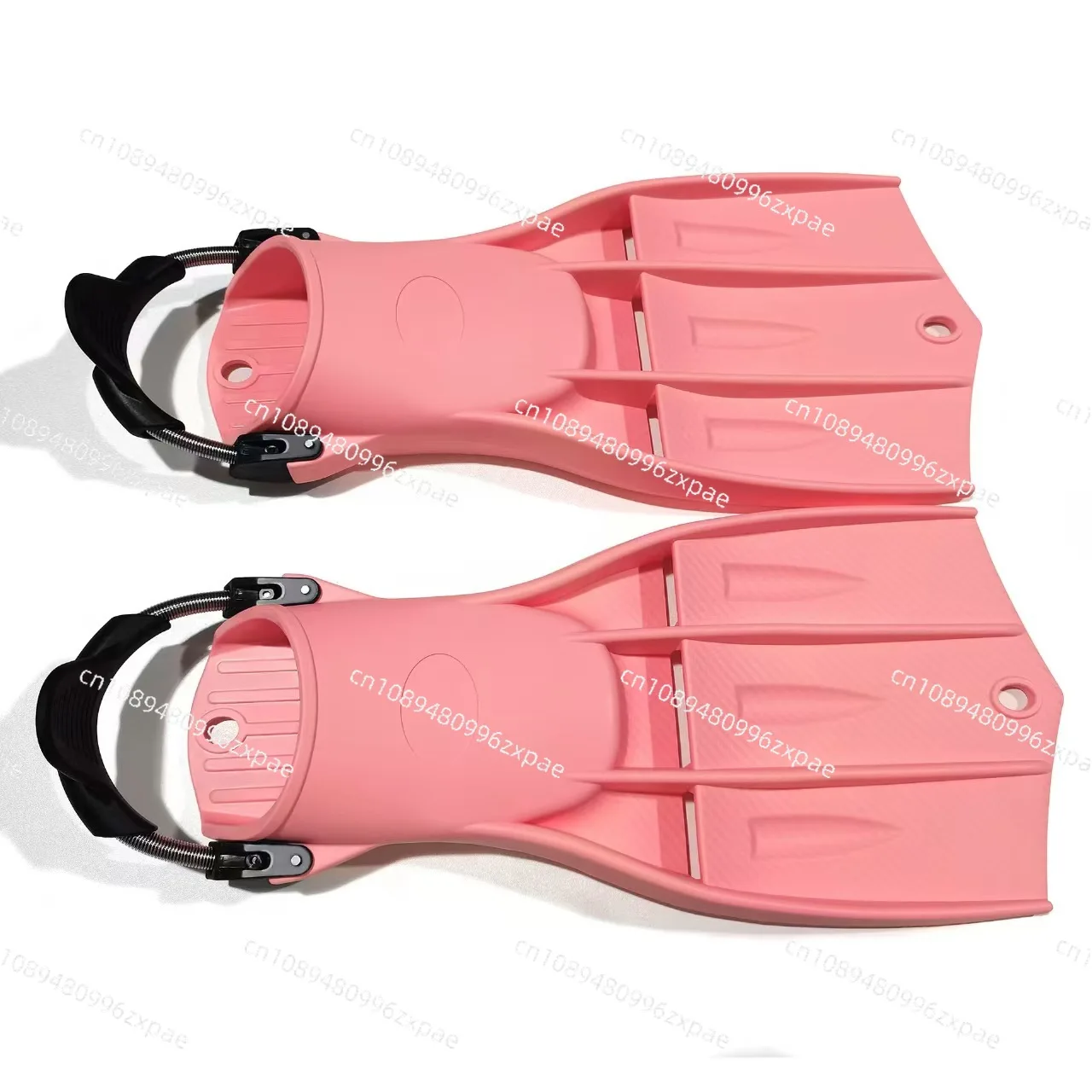 Professional Scuba Diving Fins Jet Frog Shoes with Adjustable Spring Buckle Strap Strong Thrust Navy Blue for Training