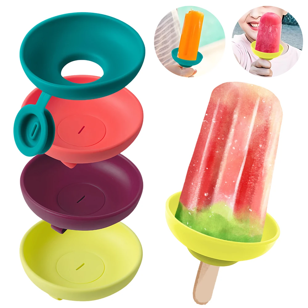 Drip-Proof Popsicle Rack Silicone Drip Free Popsicle Holder Reusable Mess-Free Frozen Treats Holder for Kids Ice Cream