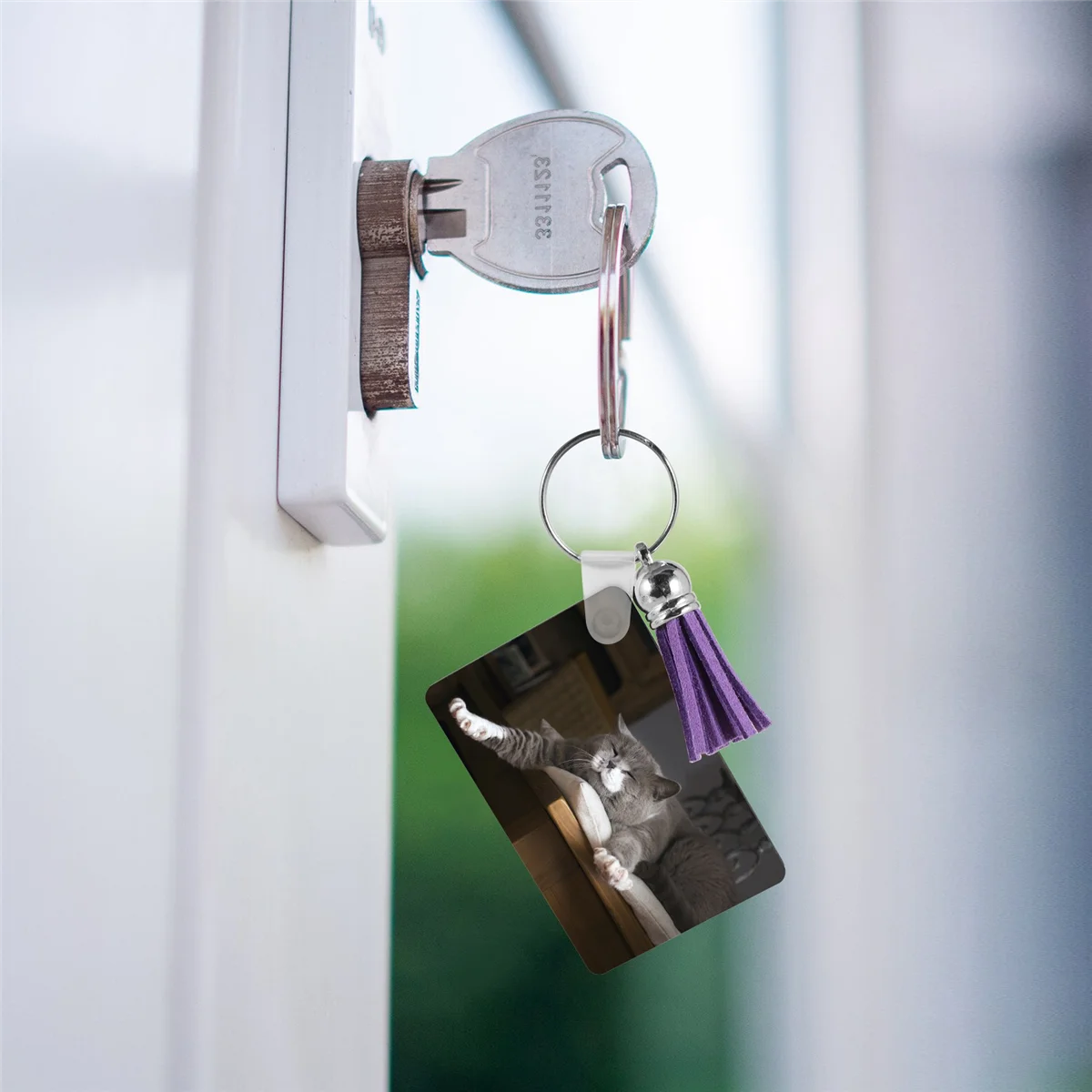 A06K 40-pack sublimatie sleutelhanger blanco dubbelzijdig warmteoverdracht blanco MDF blanco bord sleutelhanger blanco sublimatie DIY