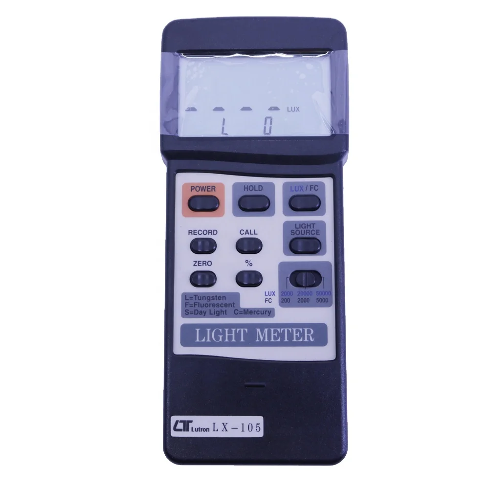 Lutron LX-105 Digital Light Lux Meter Resolution: 1, 10, 100 Lux; 0.1, 1, 10 Fc with RS-232 Out