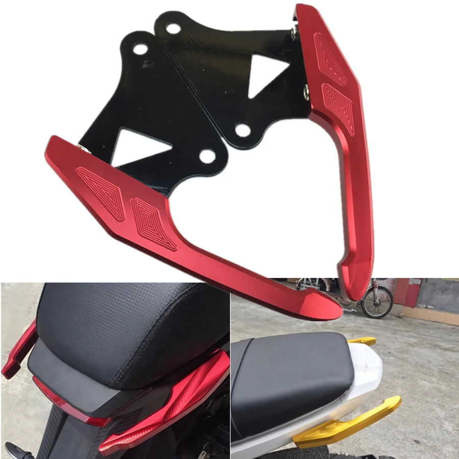 

Motorcycle Rear Armrest for Honda GROM125 MSX125 M3 MSX125SF Passenger Handle Aluminum Alloy Tail Wing Modification Accessories