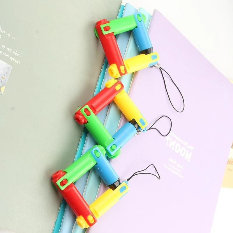 30 Pcs Macaron Folding Ballpoint Pen Blue Modeling Folding Ballpoint Pen Student Writing Stationery